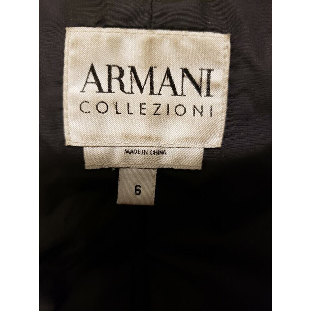 ARMANI COLLEZIONI Womens Black Goose Down Coat Puffer Jacket Size 6 - Picture 8 of 12
